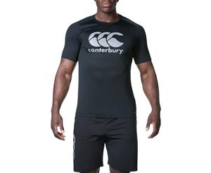 Canterbury Mens Core Vapodri Breathable Wicking Graphic Logo T Shirt - Black / White