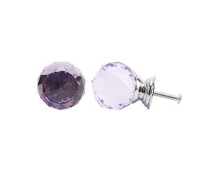 Cgb Giftware Purple Glass Drawer Handle (Purple) - CB1445