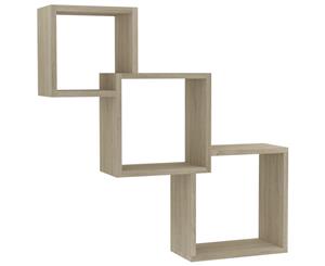Cube Wall Shelves Sonoma Oak Chipboard Floating Storage Display Cabinet