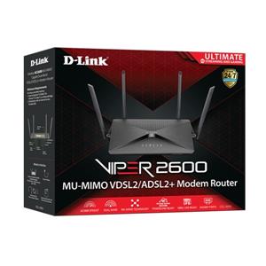 D-Link (DSL-3900) Wireless AC2600 Dual Band MU-MIMO VDSL/ADSL2 Modem Router (NBN/UFB Ready)
