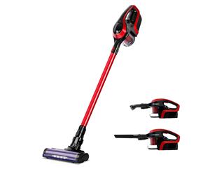 Devanti Handheld Vacuum Cleaner Cordless Stick Handstick Bagless Car Vac Recharge LED Headlight 150W Red Black