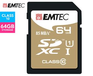 EMTEC SDHC Class 10 Gold+ 64GB SD Card
