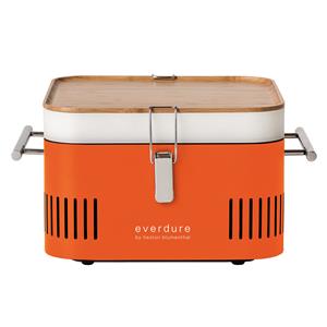 Everdure by Heston Blumenthal Orange CUBE Portable Charcoal Barbeque