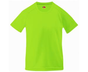 Fruit Of The Loom Childrens Unisex Performance Sportswear T-Shirt (Lime) - BC1350