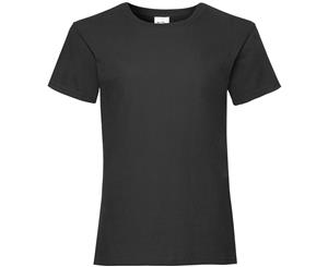 Fruit Of The Loom Girls Childrens Valueweight Short Sleeve T-Shirt (Black) - BC323