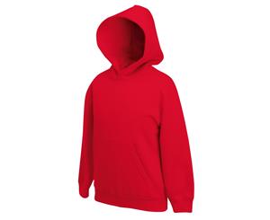 Fruit Of The Loom Kids Unisex Premium 70/30 Hooded Sweatshirt / Hoodie (Red) - RW3303