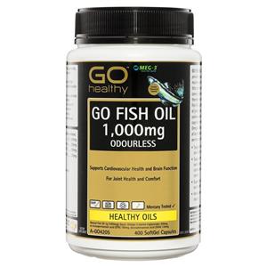 GO Healthy Fish Oil 1000mg Odourless 400 Capsules