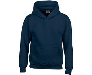 Gildan Heavy Blend Childrens Unisex Hooded Sweatshirt Top / Hoodie (Navy) - BC469