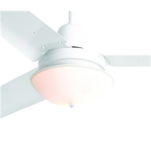 HPM 245 x 90mm White Oyster Light - Suits HPM Ceiling Fans