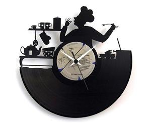IS Gift Disc Clock Vinyl Record Art The Chef Wall Clock 30cm