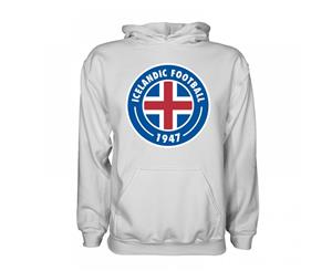 Iceland Core Logo Hoody (White) - Kids