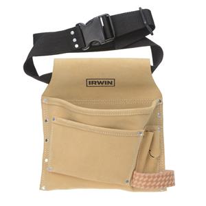 Irwin 5 Pocket Split Leather Nail Bag