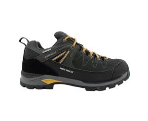 Karrimor Mens Hot Rock Low Lace Up Outdoor Trekking Walking Shoes - Charcoal/Yellow