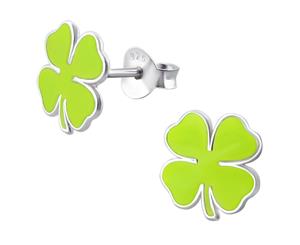 Kids Lucky Clover Light Green Stud earings