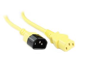 Konix 0.5M Yellow IEC C13 to C14 Power Cable