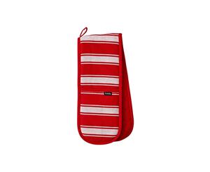 Ladelle Butcher Stripe Series II Red Double Oven Glove