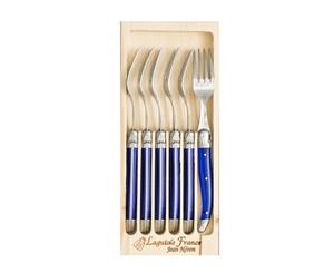 Laguiole Jean Neron 6 Piece Fork Set French Blue