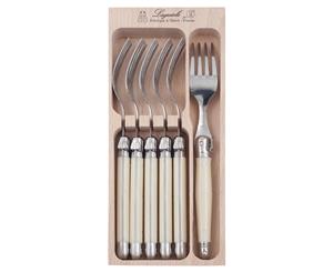 Laguiole by Andre Verdier Debutant Table Fork Set of 6 Ivory