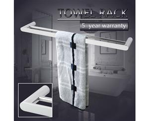 Luxury Chrome Double Towel Rail Rack Bar Holder Stainless Steel 600mm