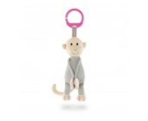 Matchstick Monkey - Knitted Hanging Monkey Toy (Pink)