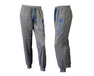 Mens Track Pants Cuff Trousers Harem Sports Casual Elastic Waist- Athdept - Light Grey
