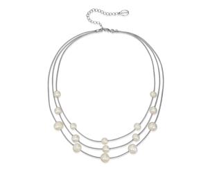 Mestige Athena Freshwater Pearl Necklace - Silver