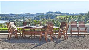 Montreal 13-Piece Outdoor Oval Dining Setting