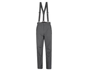 Mountain Warehouse Mens Waterproof Ski Pants Salopettes Winter Trousers Braces - Dark Grey
