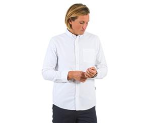 Mr Simple Men's Oxford Long Sleeve Shirt - White