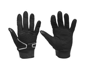 Muddyfox Unisex Mountain Biking Gloves Touch and Close - Black/Grey/Red