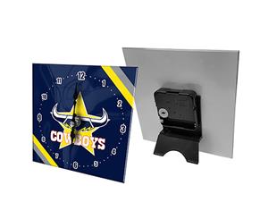 North Queensland Cowboys NRL Team Mini Analogue Glass Clock - Go Cowboys!