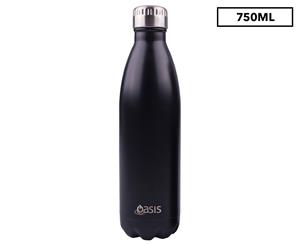 Oasis Double Wall Insulated Stainless Steel Drink Bottle 750mL - Black