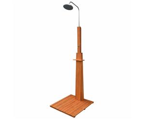 Outdoor Shower Eucalyptus Wood Steel Camping Poolside Showering Stand