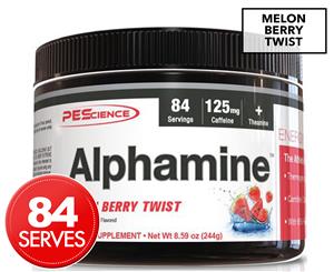 PEScience Alphamine Thermogenic Pre-Workout Melon Berry Twist 244g