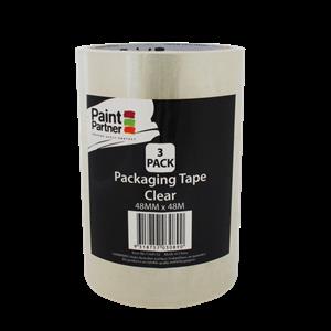 Paint Partner 48mm x 48m Clear Packing Tape - 3 Pack
