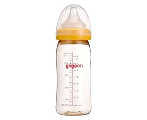 Pigeon Soft Touch M Y Cut Nursing 240ml Baby Feeding Bottle w/ Silicone Teat 3m+