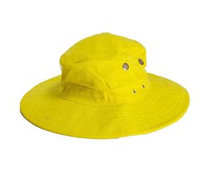 Portwest Premium Cotton Wide Brim Hat With Legionnaires Flap - Yellow
