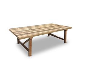 Rustic Industrial Large 2.5M Indoor Timber Dining Table - Recycled Timber - Dining Tables