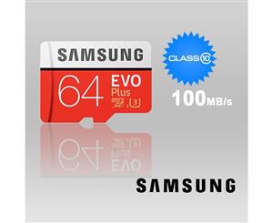 SAMSUNG 64GB UHS-I Plus EVO CLASS 10 U3 4K Without ADAPTOR 100R/60W MB-MC64G