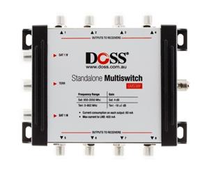 SMS38F DOSS 3-In 8-Out Multiswitch 5-2150Mhz F-Type Satellite FTA 60Ma Current Consumption On Each Output 3-IN 8-OUT MULTISWITCH