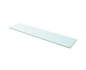 Shelf Panel Glass Clear 110x25cm Wall Display Bracket Ledge Plate Sheet