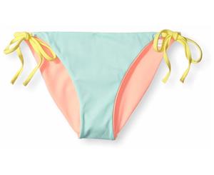 Sole East Blue Coral Women XL Reversible Tie-Side Swim Bikini Bottom