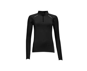 Sols Womens/Ladies Berlin Long Sleeve Zip Neck Running Top (Black) - PC2603