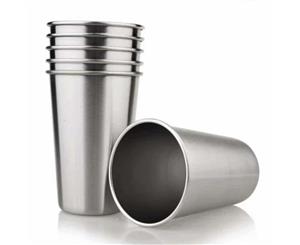 Stainless Steel Cups-500ml-Metal Drinking Glasses-Pack of 6