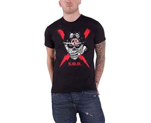 Stormtroopers Of Death T Shirt Scrawled Lightning Sod Logo Official Mens - Black