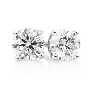 Stud Earrings with 0.70 Carat TW of Diamonds in 18ct White Gold