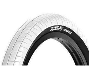 Sunday BMX Tyre - Street Sweeper - 20" x 2.40" - White / Blackwall