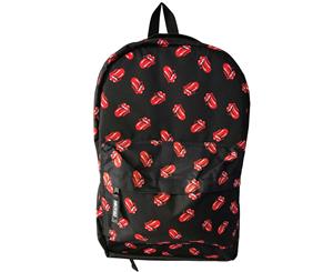 The Rolling Stones Backpack Bag Classic Tongue Logo All Over Print Official - Black