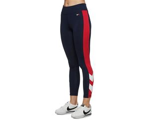 Tommy Hilfiger Sports Women's High Rise 7/8 Chevron Panel Tights - Navy