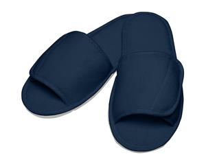 Towel City Adults Unisex Open Toe Slippers (Navy) - PC2539